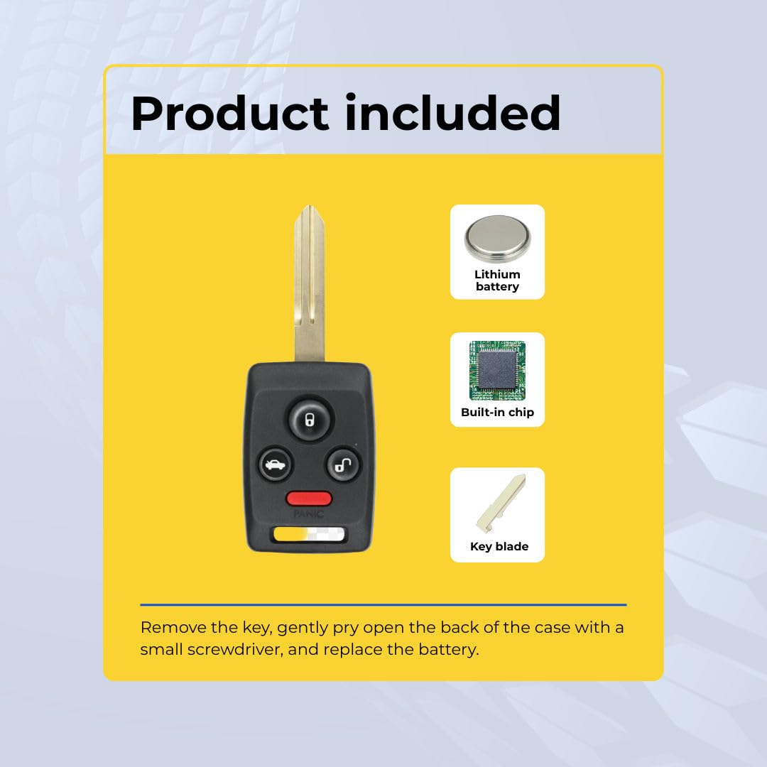 KEYS4LESS Replacement Keyless Remote Head Key Fob Compatible with Legacy 2006-2008 FCC CWTWBU745 2AOKM-SB2 Part Number 57497-AG35A 57497AG35A