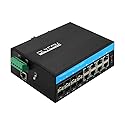 OLYCOM Managed Switch 8 Port Gigabit Ethernet 12V Industrial Grade with 8 Port SFP Din Rail Mounted IP40 for Outdoor Use