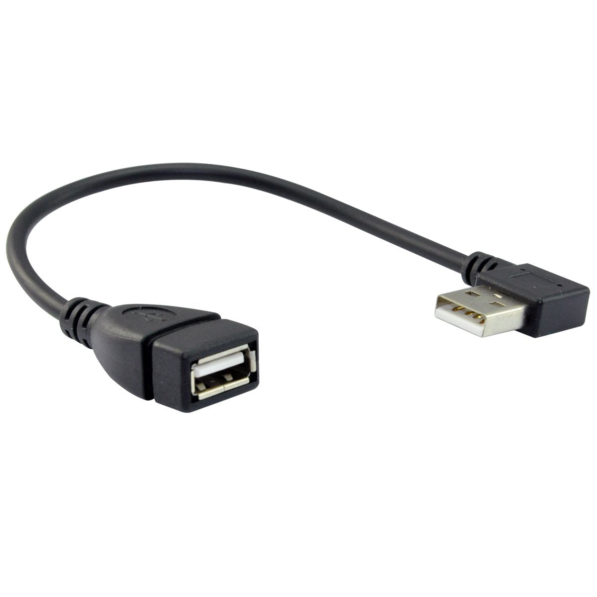 UCEC USB 2.0 Extension Cable, USB Cable Extender USB 90 Degree Adapter- Right Angle A Male to Female - 0.7 Feet (20cm)