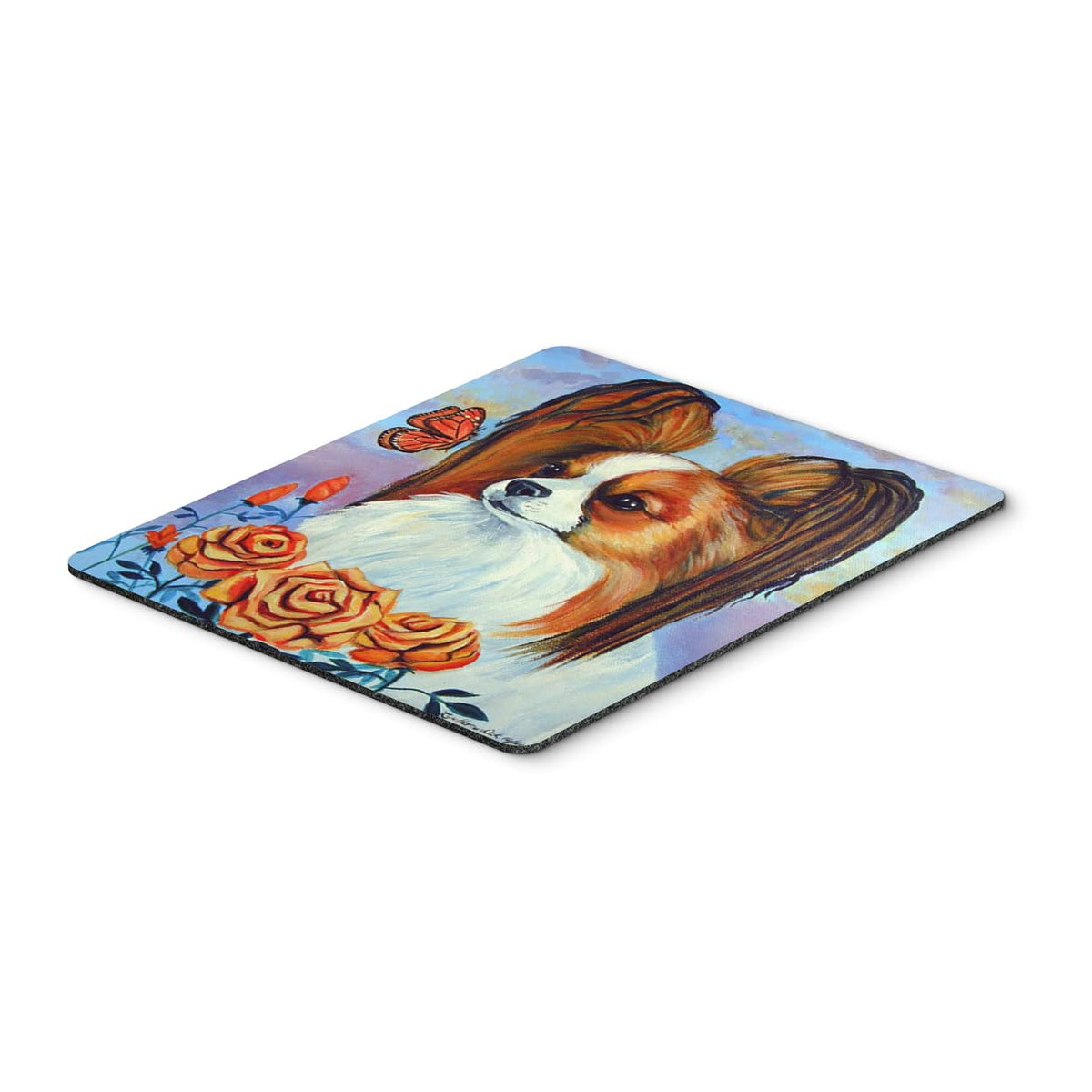 Caroline's Treasures 7039MP Papillon Mouse Pad, Hot Pad or Trivet for Home Office Gaming Working Computers Laptop Mouse Mat,Washable Large Mousepad