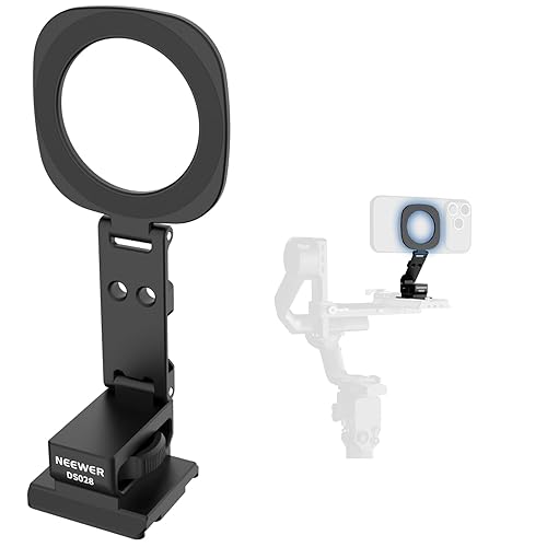 NEEWER Magnetic Phone Tripod Mount Compatible with MagSafe iPhone 17, Cell Phone Holder with Arca Quick Release Baseplate & Cold Shoes for TikTok