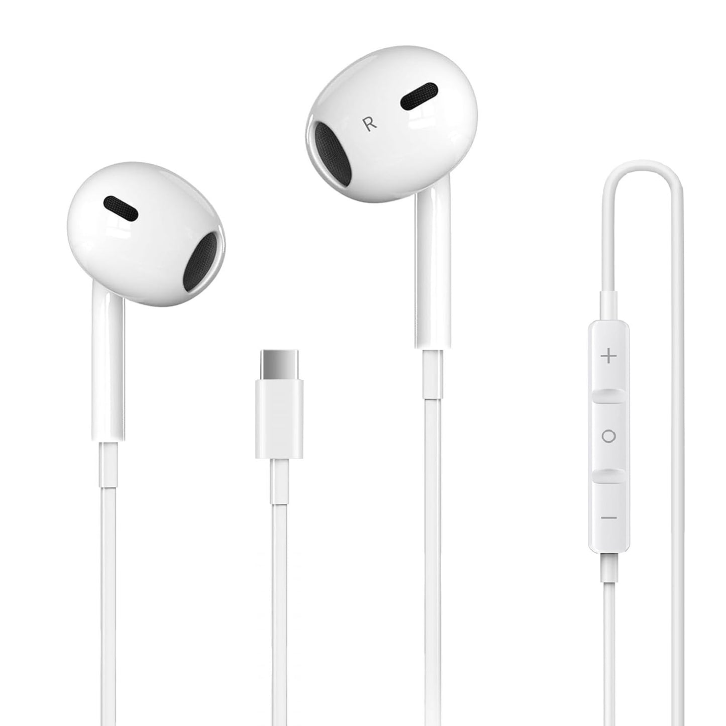 USB C Headphones for iPhone 17, Type C Earbuds Wired Earbuds with Microphone & Remote Control Noise Cancelling Earphones, Compatible with iPhone 17
