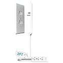 Sleek Socket Original & Patented Flat Ultra-Thin Outlet Concealer with Extension Cord Kit, Multi Outlets Power Strip, Ideal for Home Improvement, Hide