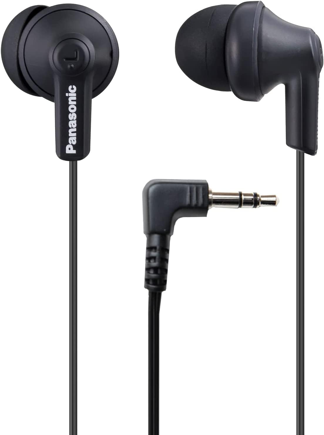 Panasonic ErgoFit Wired Earbuds, In-Ear Headphones with Dynamic Crystal-Clear Sound and Ergonomic Custom-Fit Earpieces (S/M/L), 3.5mm Jack for Phones