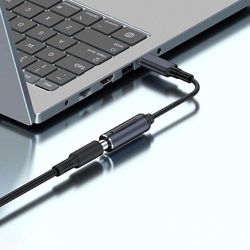 PLUSPOE PD 100W DC 5.5mm x 2.1mm Female Input to USB Type C Male Power Charging Cable, 100W DC5521 to Type C Cable with PD Automatic Identification