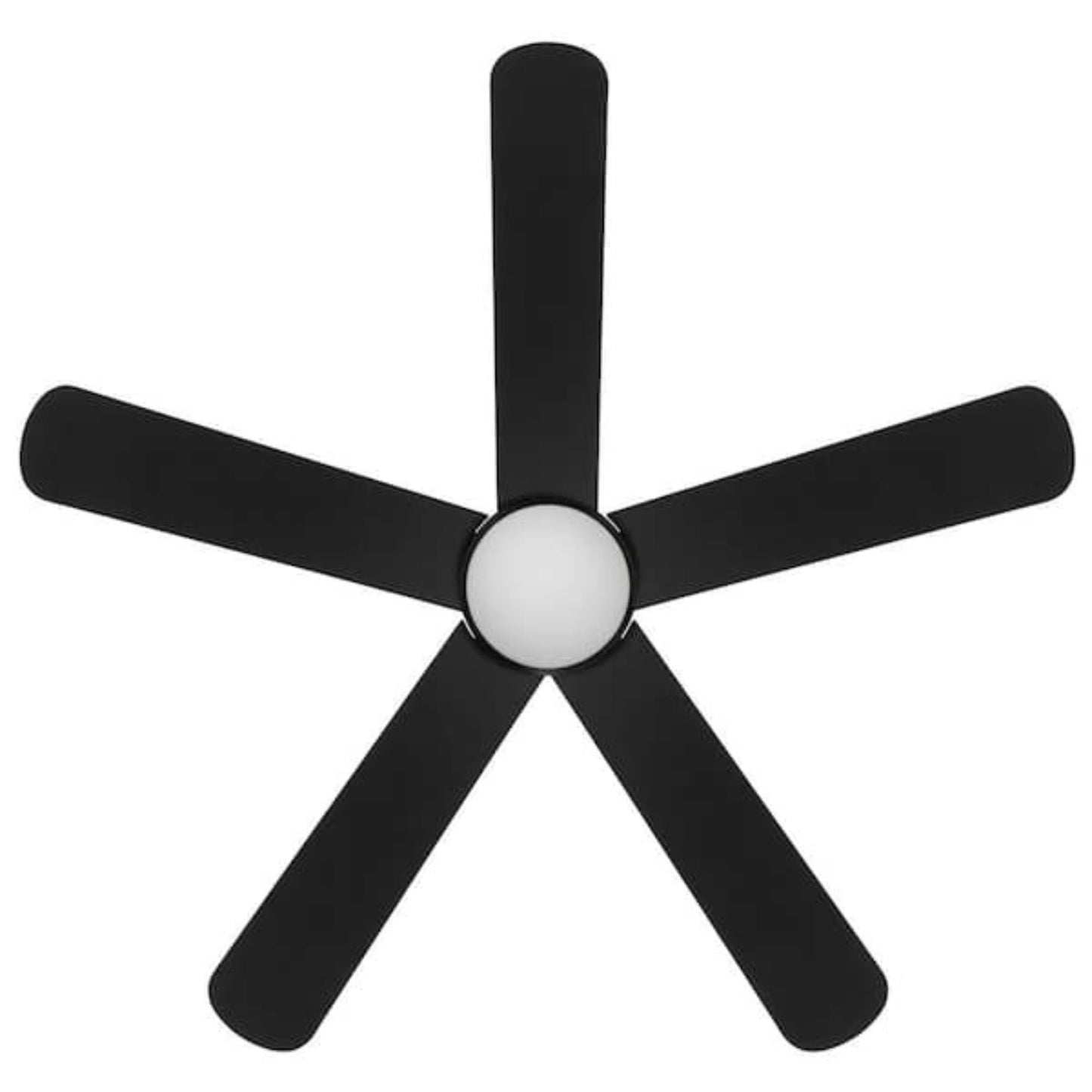 Hampton Bay Morland 52 in. Smart Indoor/Covered Outdoor Matte Black Ceiling Fan with Remote and Integrated LED Powered by Hubspace 59080