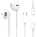 USB C Headphones for iPhone 17/17 Pro/16/16e/15 Pro Max/Plus, Type C Earbuds Wired Earphones (Microphone & Remote Control) Noise Cancelling for lPad…