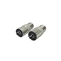 uxcell 2pcs Antenna CATV TV FM PAL Female to F Female Jack RF Coax Adapter