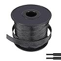 PET Expandable Braided Sleeving Wire Loom 1/8 Inch Cable Wrap Cable Sleeve Wire Protector Sleeve Tubing 100Feet, Black