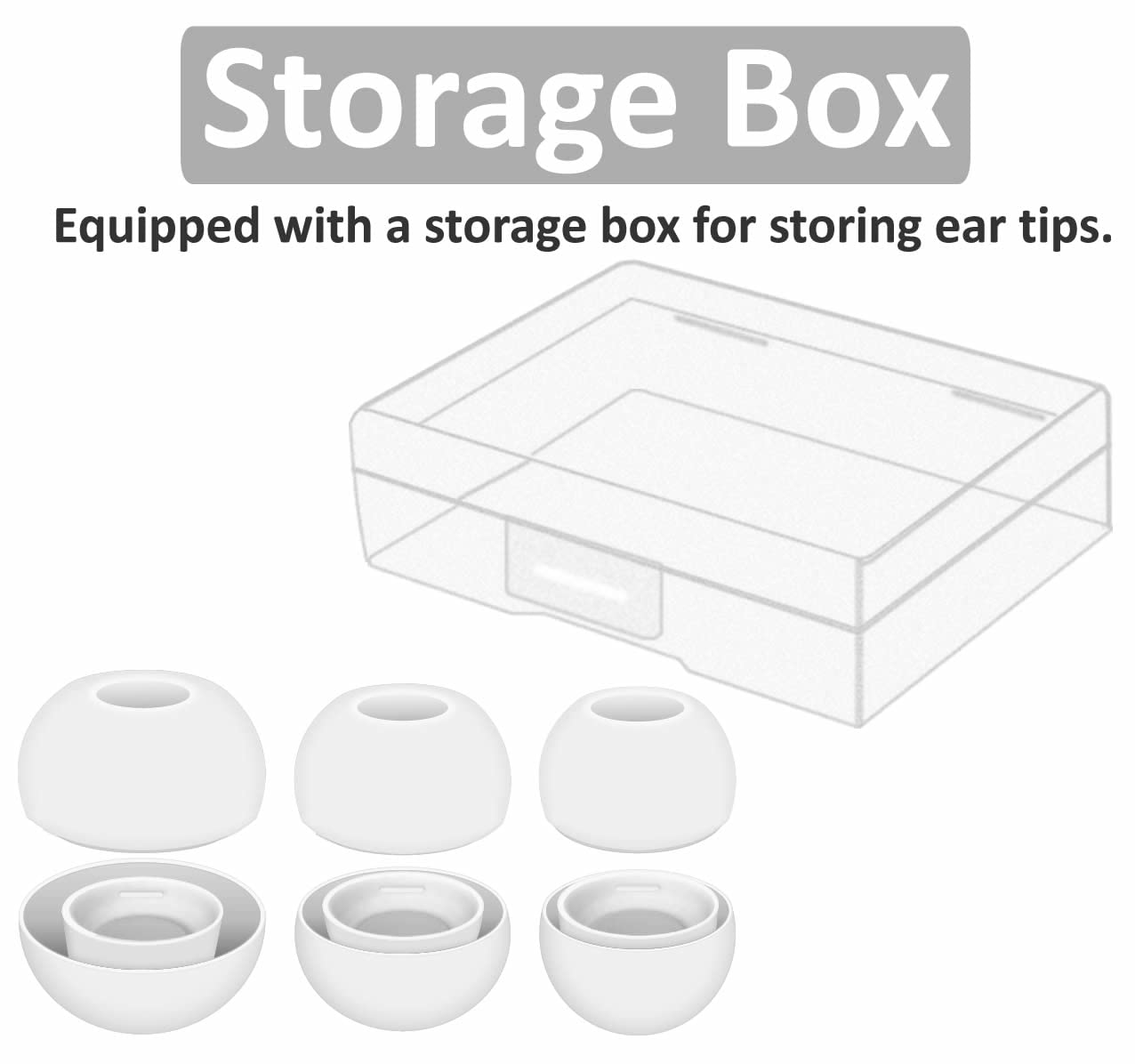 3 Pairs Compatible with AirPods Pro 1st 2nd Ear Tips Buds, Small Medium Large 3 Size Replacement Silicone Rubber Eartips Earbuds Gel Accessories