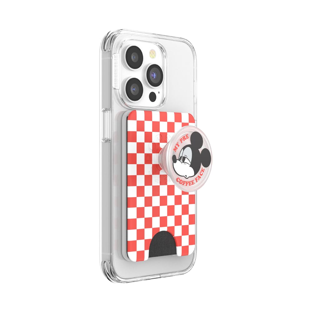 PopSockets Phone Wallet with Expanding Grip and Adapter Ring for MagSafe, Phone Card Holder, Wireless Charging Compatible, Wallet Compatible