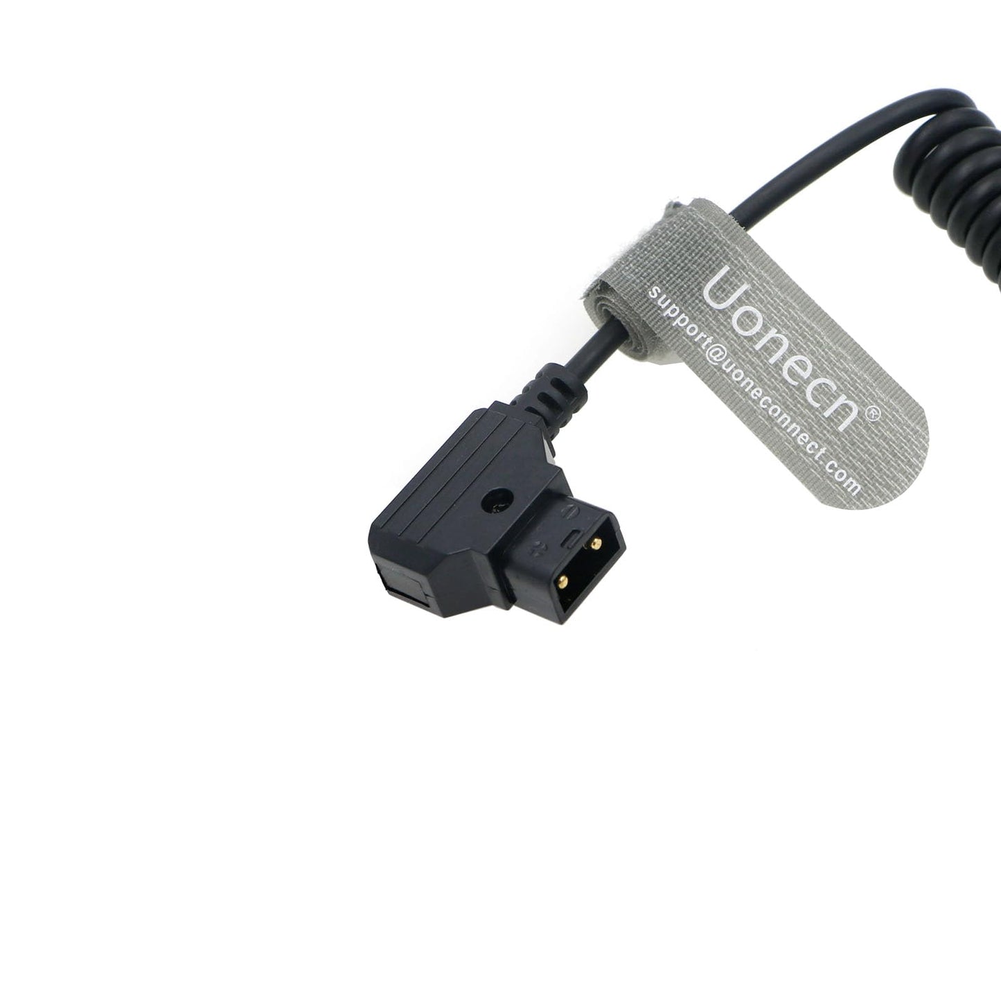 Uonecn for ARRI Alexa Camera Cable Right Angle 90 Degree XLR 4 Pin Female to D-tap Power Spring Cable for Supply Battery Adapter
