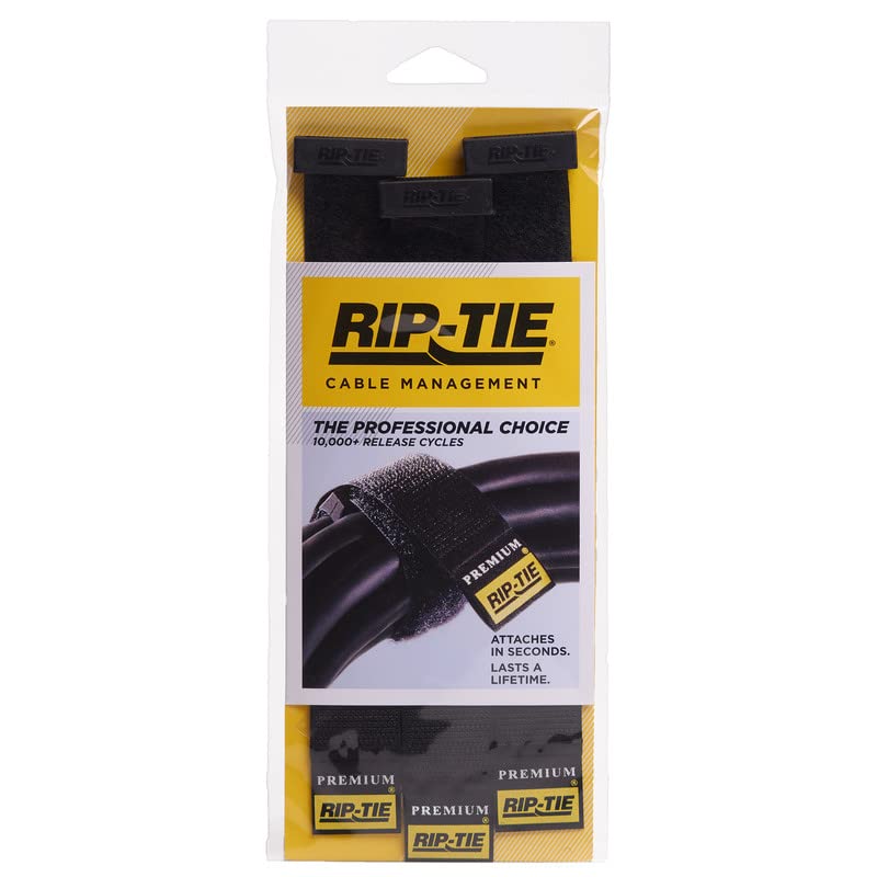 RIP-TIE 1 x 14.5 Rip-Lock CableWrap Cable Tie Perfect for Heavy Duty Cables 3 Pack Blue