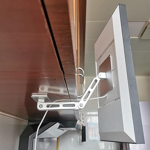 ATOPHK Under-Cabinet Mount? Aluminum Material Stand for Ech_ooo Show 15?Multi Angle Adjustment?Horizontal and Vertical Screens Rotate Freely?Ceiling