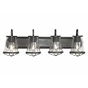 Designers Fountain 87004-WI 30in Darby 4-Light Bathroom Vanity Light Fixture, Weathered Iron