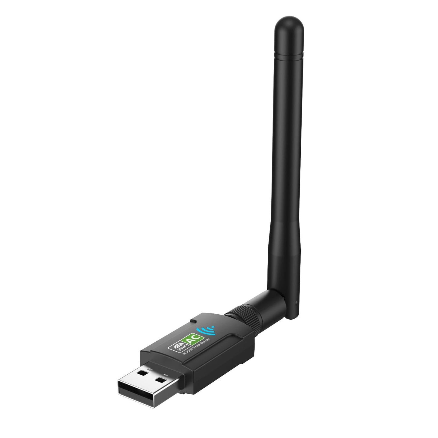 AC600 USB WiFi Adapter for PC Wireless USB Network Adapters Dual Band 2.4GHz? 5GHz?Supports Win11/10/8/7/XP. Black