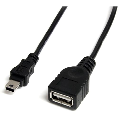 StarTech Mini USB 2.0 Cable - USB A to Mini B F/M - 1 Feet (USBMUSBFM1)