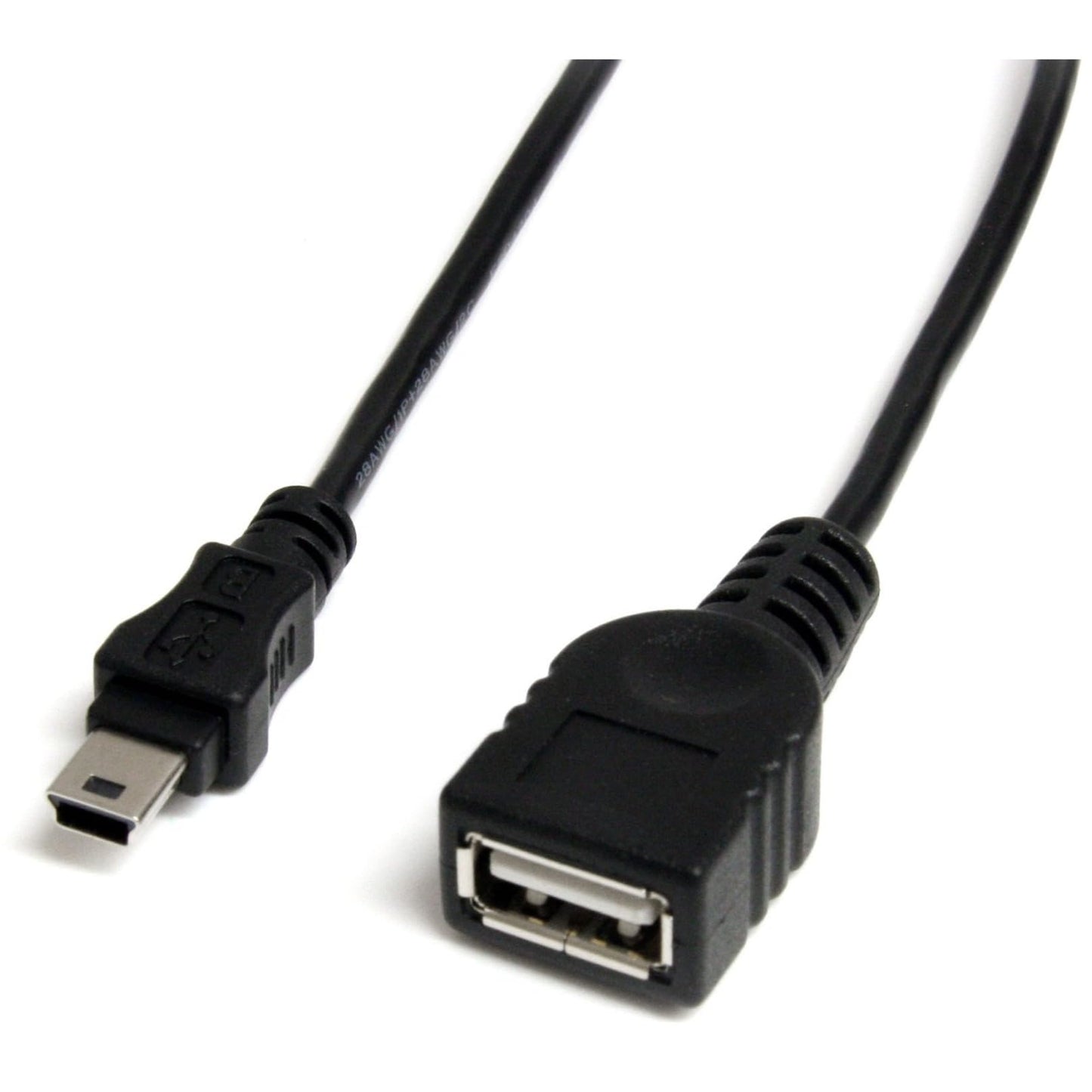 StarTech Mini USB 2.0 Cable - USB A to Mini B F/M - 1 Feet (USBMUSBFM1)