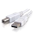 C2G USB Cable, USB 2.0 Cable, USB A to B Cable, 3.28 Feet (1 Meter), White, Cables to Go 13171