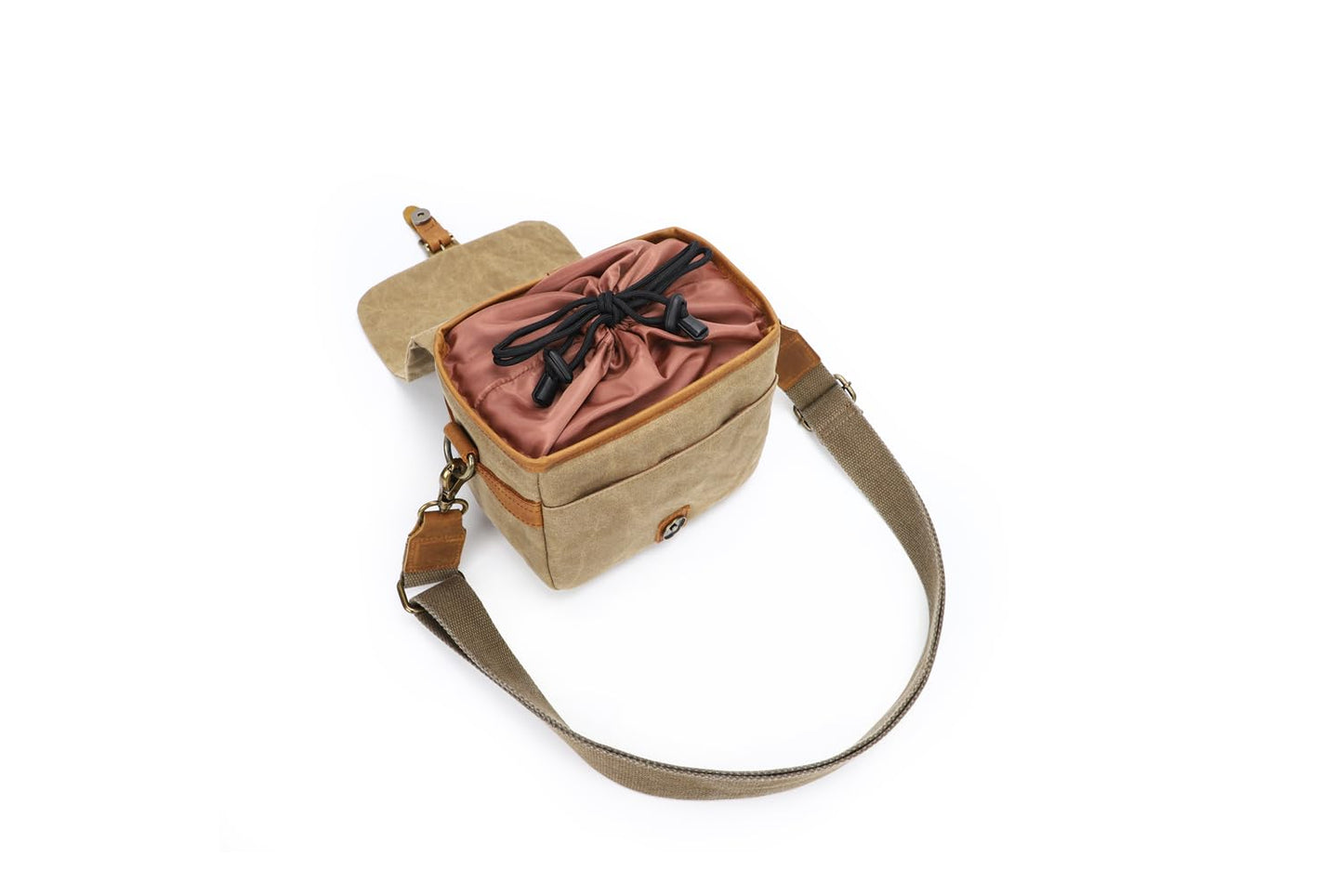 peacechaos Vintage DSLR/SLR Camera Bag - Protective Case for Camera and Lens - Sling Shoulder Bag for Photography