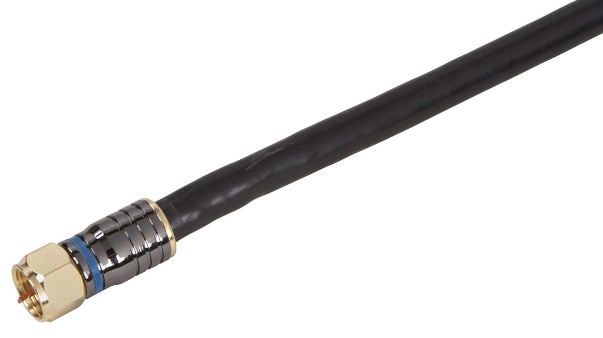 AmerTac - Zenith VQ301206B Premium RG6 Quad Shield Coaxial Cable 12 Feet