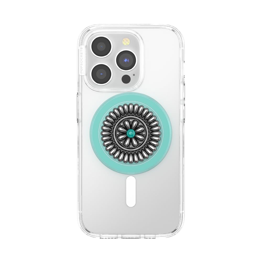 PopSockets Phone Grip for MagSafe, Magnetic Holder, Phone Stand, Boho - Enamel Stamped
