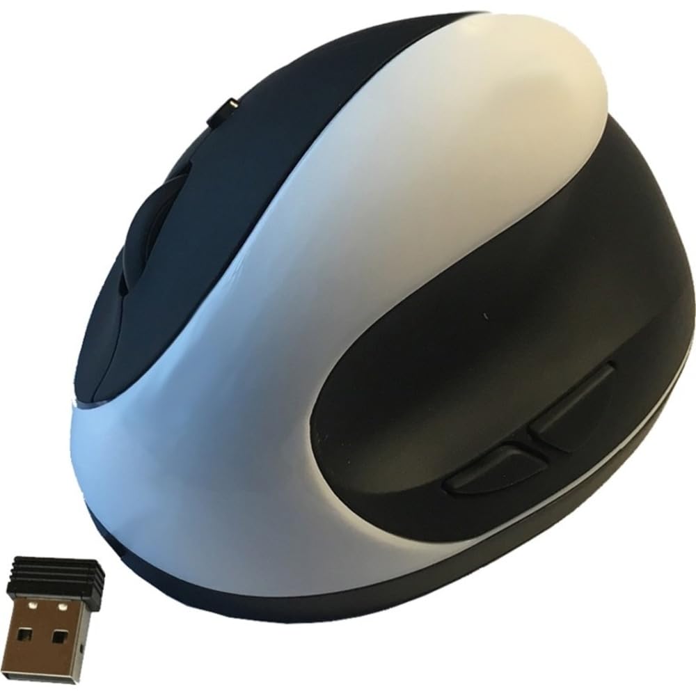 Ergoguys EM011-WW Comfi II Wireless Ergonomic Computer Mouse, White