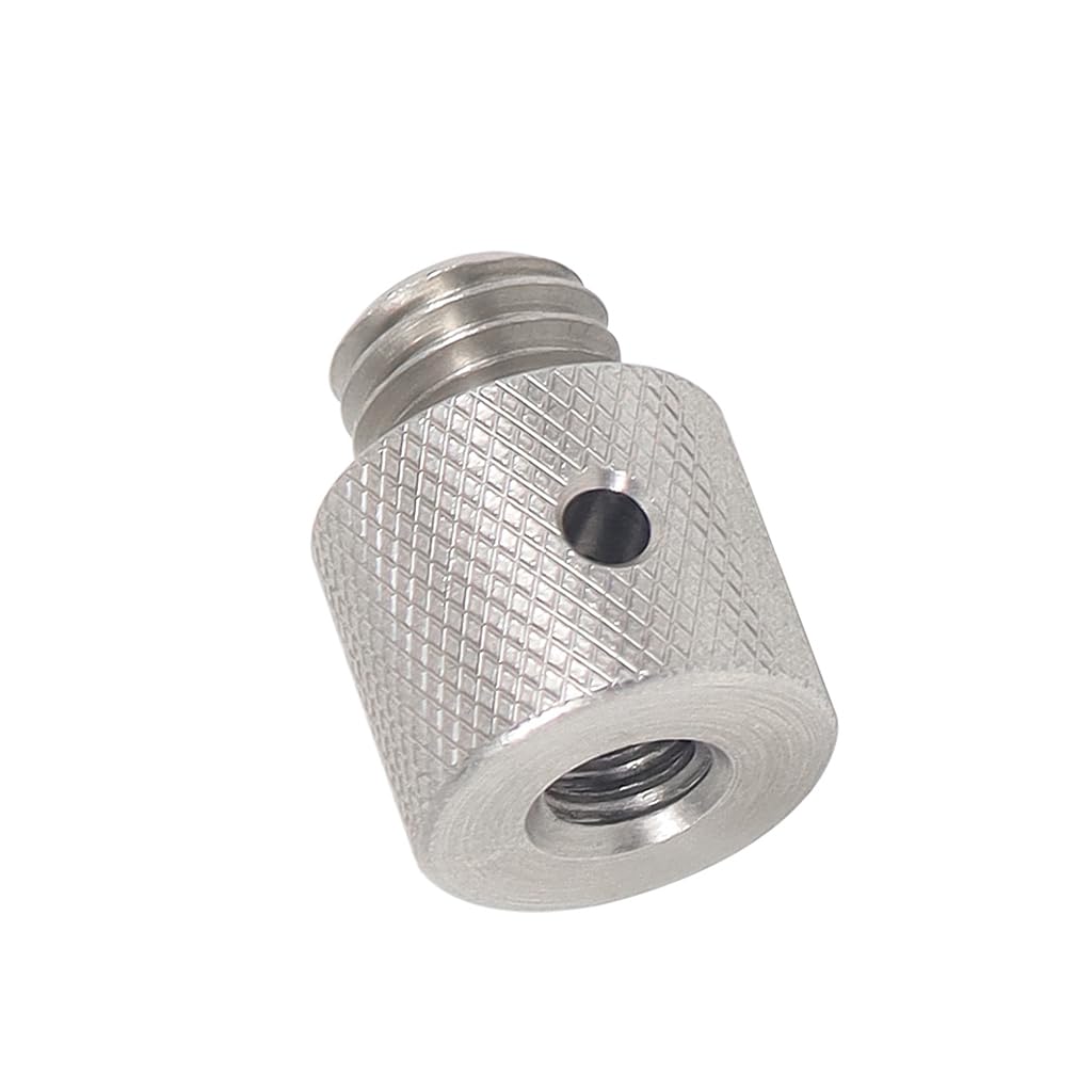 NovelGoal Stainless Steel Inch 1/4-20 Female to M10-1.5 Male Adapter Screw Head Tripod Adapter Screw Photography Accessories Sports Camera Accessories