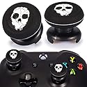 Playrealm FPS Thumbstick Extender & Printing Rubber Silicone Grip Cover 2 Sets for Xbox Series X/S & Xbox One Controller(Ghost)