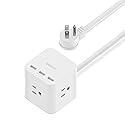 Belkin 6-Outlet Power Cube w/ 3 AC Outlets, 3 USB-A Ports, & 5ft Sturdy Extension Cord - Convenient Compact Cube for Home, Office, Travel, Desktop,