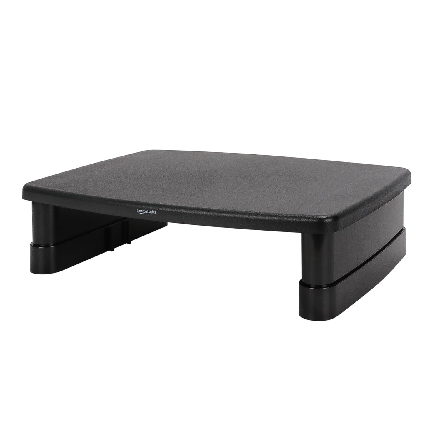 Amazon Basics Height Adjustable Monitor Stand Riser with Storage Organizer, Multifunctional Desk Accessories for Reduced Neck Strain - Fits Monitors