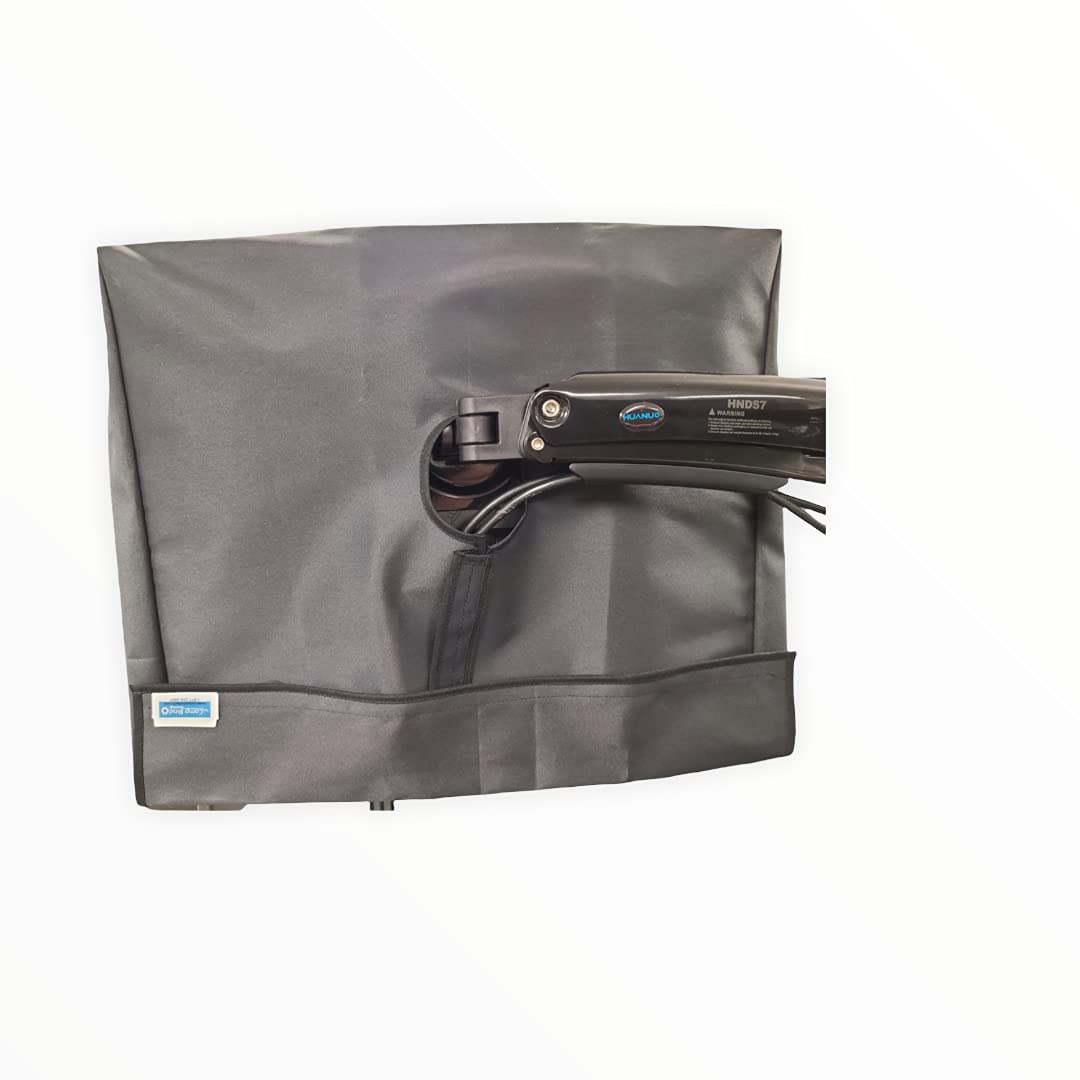 Comp Bind Technology Cover Compatible with Dell 27'' FHD Monitor S2721HSX (Center Cutout for Monitor Swing arm) Front Clear Transparent Marine Black