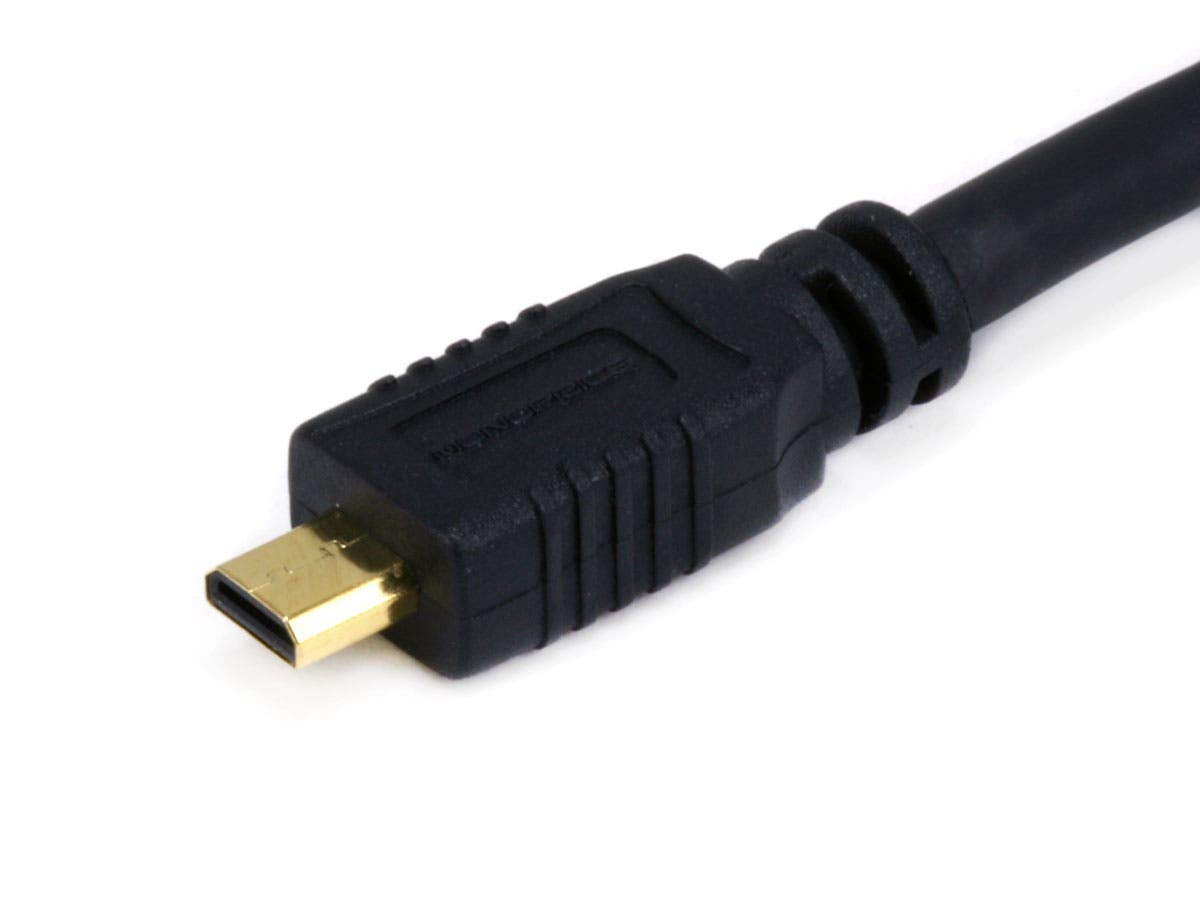 Monoprice 6inch 34AWG High Speed HDMI Cable With Ethernet - HDMI Micro Connector male to HDMI Connector female - Black
