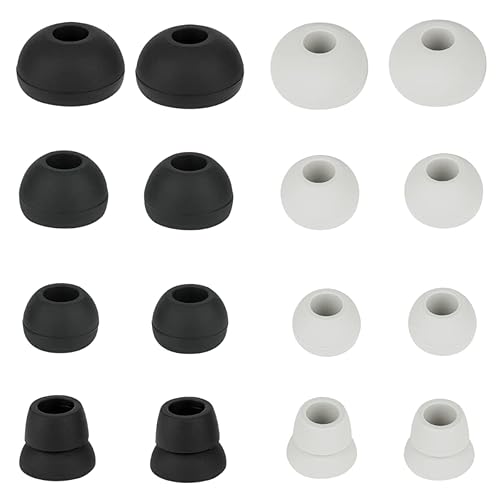 Ear Bud Replacement Pieces Silicone Earbuds Buds Set Compatible with Monster Beats Dr. Dre Powerbeats 3 Wireless Stereo Earphones,8 Pairs Black…