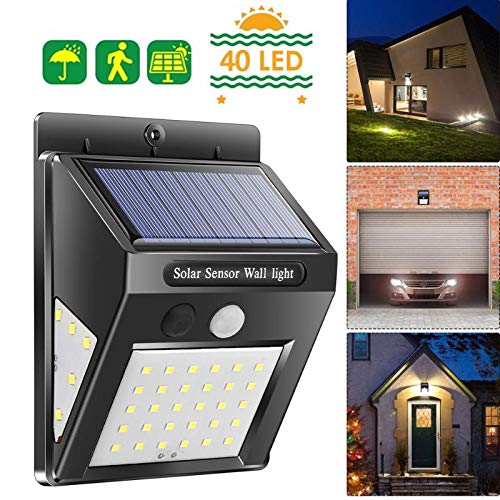 YI Lighting Solar Security Lights Solar Motion Sensor Lights Wireless Waterproof for Wall Fence Garden (2-Pack)