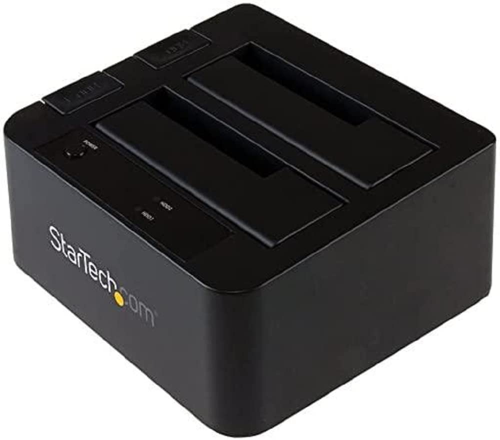 StarTech.com Dual-Bay USB 3.1 to SATA Hard Drive Docking Station, USB 3.1 (10 Gbps), External 2.5/3.5" SATA I/II/III, SSD/HDD Docking Station