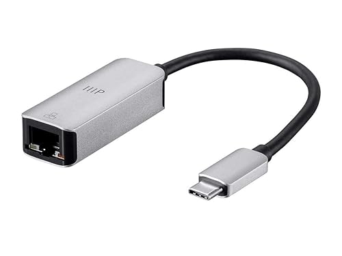 Monoprice USB-C Gigabit Adapter - Speeds up to 1000Mbps, Aluminum Body, Compact, Plug-n-Play, Compatible with Windows and MacOS - Consul Series