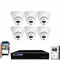 GW Security 8 Channel 8MP Fulltime Color Night Vision 4K NVR Security Camera System with 6 UltraHD 4K IP Two-Way Audio Outdoor/Indoor Smart AI Human