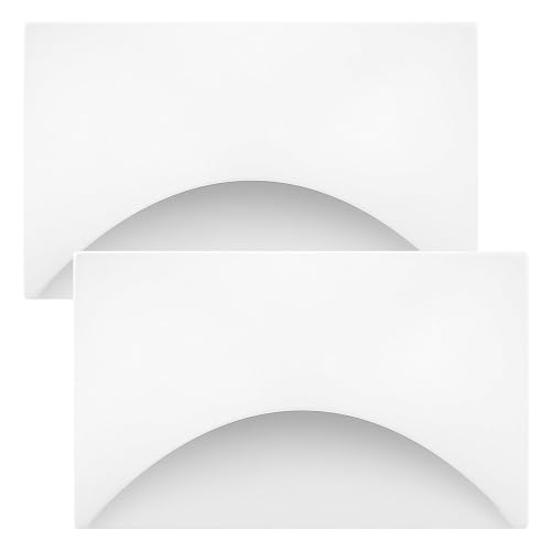 Maxxima Horizontal Curved LED Step Light, Indoor/Outdoor Stair Light, 5 CCT Color Selectable 2700K, 3000K, 3500K, 4000K, 5000K, 85 Lumens, White