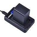 Batmax 1Pc 2900mAh BP-828 Battery + Quick LCD Charger for Canon VIXIA HF G50, HF G60, HF G70, XA15, XA20, XA25, XA60, XA65, XA70, XA75,XA40, XA45