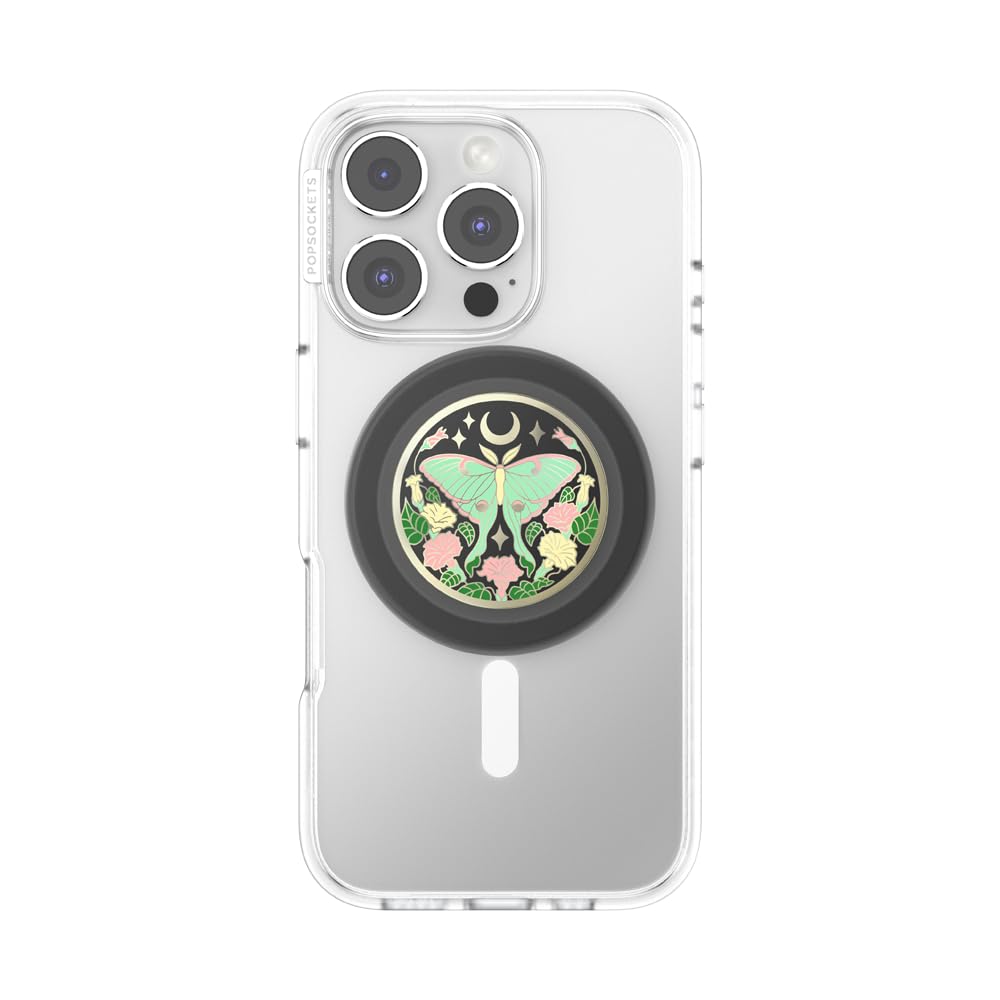 PopSockets Phone Grip for MagSafe with Kickstand, Magnetic Stand, Swappable Top, Secure Hold for iPhone MagSafe Cases, Phone & Tablet Grip - Enamel