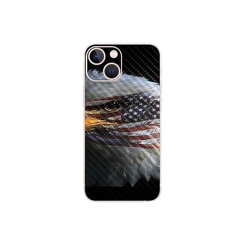 MightySkins Carbon Fiber Skin Compatible with Apple iPhone 13 Mini - Eagle Eye | Protective, Durable Textured Carbon Fiber Finish | Easy to Apply…
