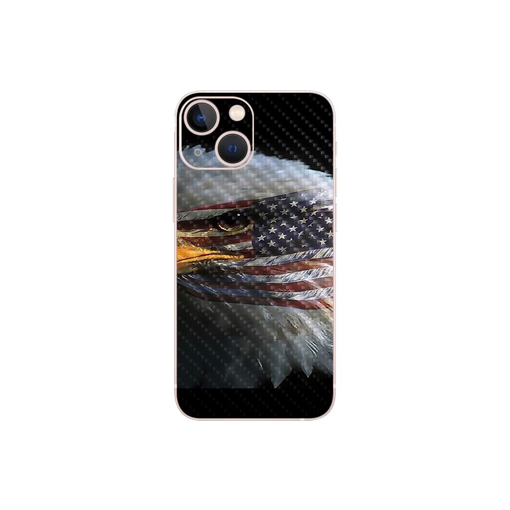 MightySkins Carbon Fiber Skin Compatible with Apple iPhone 13 Mini - Eagle Eye | Protective, Durable Textured Carbon Fiber Finish | Easy to Apply…