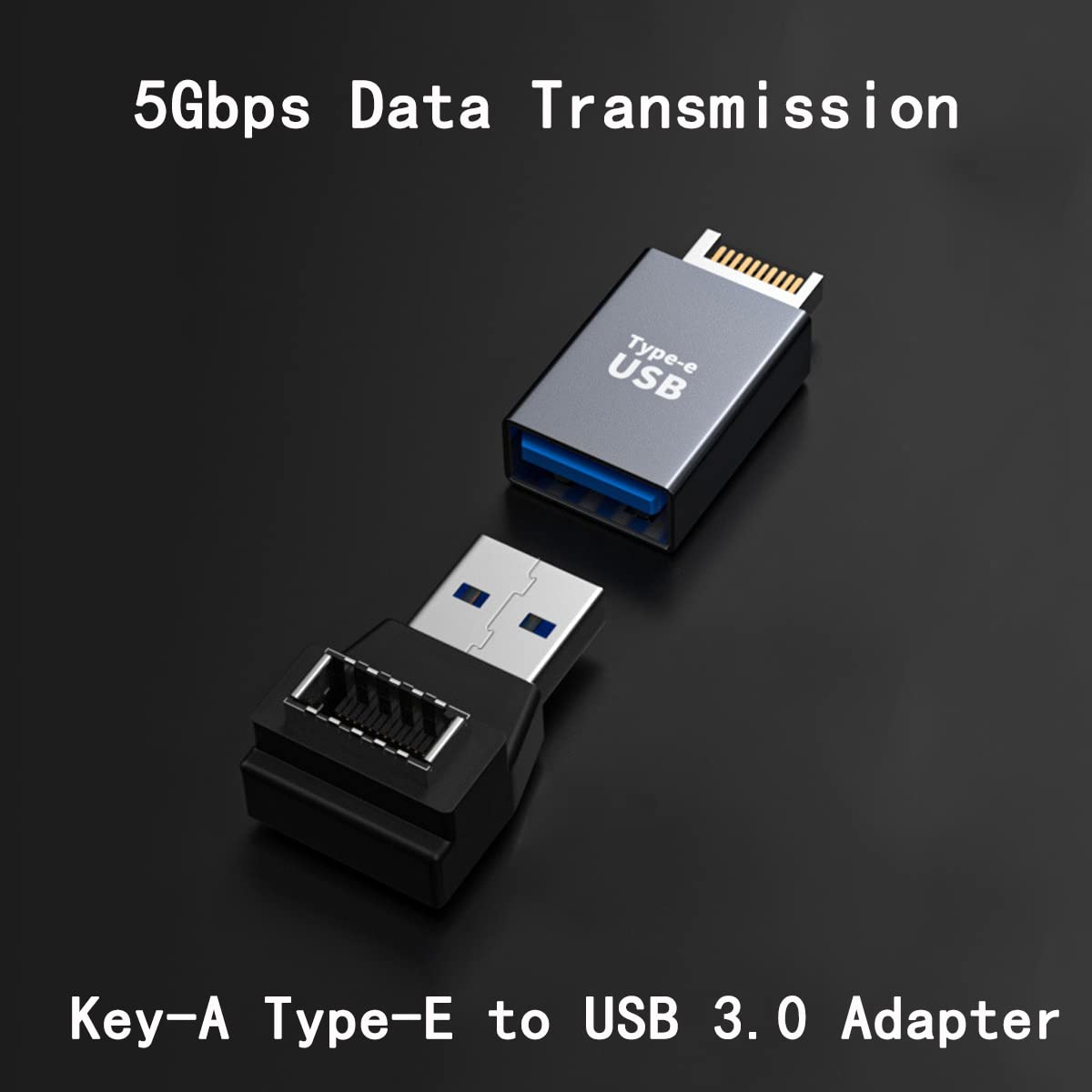 rgzhihuifz USB 3.0 Type A to Type E Extension Adapter, Key-A Type-E Male Port to USB A Female Port and Type E Female/USB A Male Internal Adapter Cable