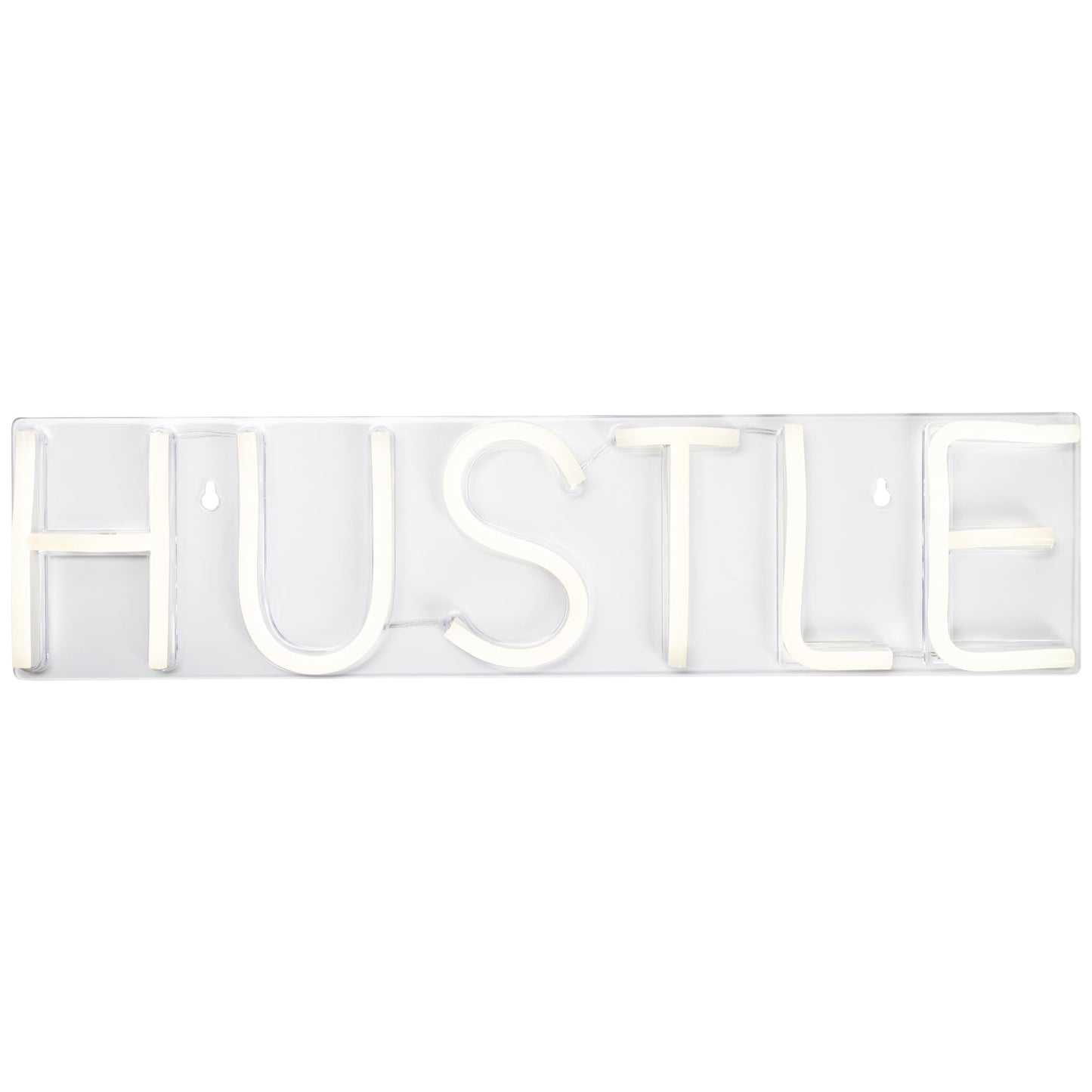 LED Hustle Neon Lighted Wall Sign - 20" - White