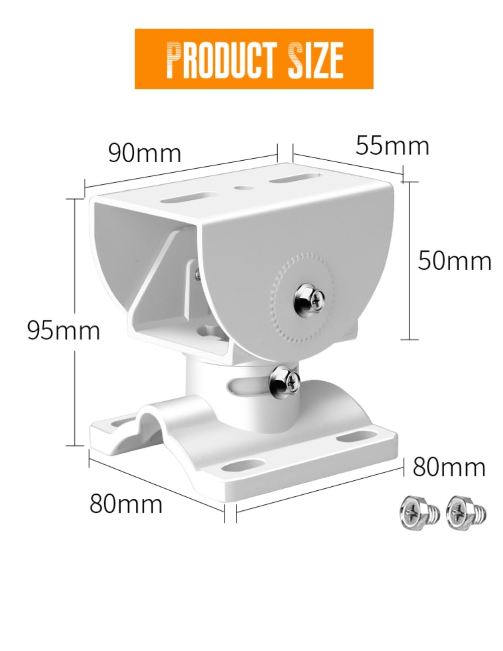 Coolotic Security Camera Corner Pole Mounting Bracket, Universal Wall Corner Mount Bracket Holder Stand for CCTV Camera PTZ Dome Vertical Pole