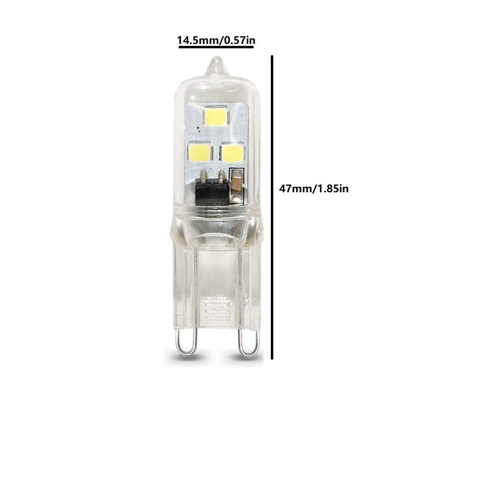 Lxcom Lighting G9 LED Bulb 1W Dimmable LED Corn Light Bulbs 10W Halogen Bulb Warm White 3000K G9 Base Chandelier Light Bulb for Landscape Lighting