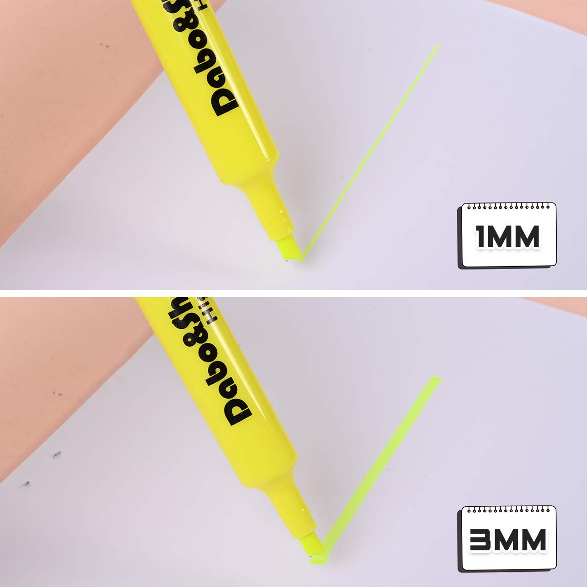 Dabo&Shobo Yellow highlighter, 48 Pack -bright color, chisel tip, for Adults Kids Highlighting in the Home School Office …