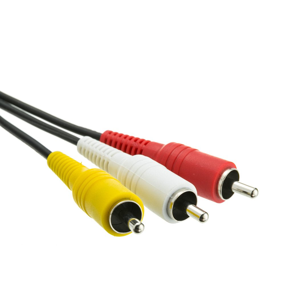 3.5mm Male to 3RCA Male Plug Stereo Audio Video AUX Cable for Smartphones, MP3/MP4 Player, Tablets, Home Theater, 3.5mm Male to RCA AV Camcorder Video
