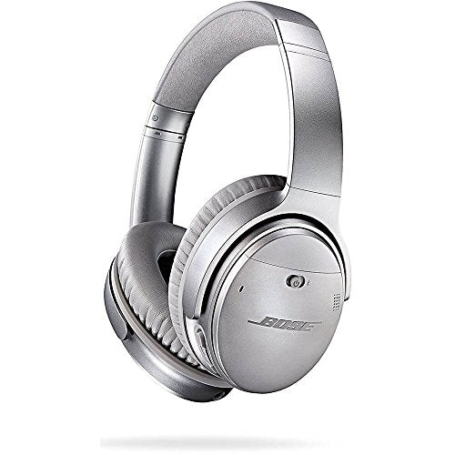 Bose QuietComfort 35 II Noise Cancelling Bluetooth Headphones- Wireless, Over Ear Headphones with Built in Microphone and Alexa Voice Control, Silver
